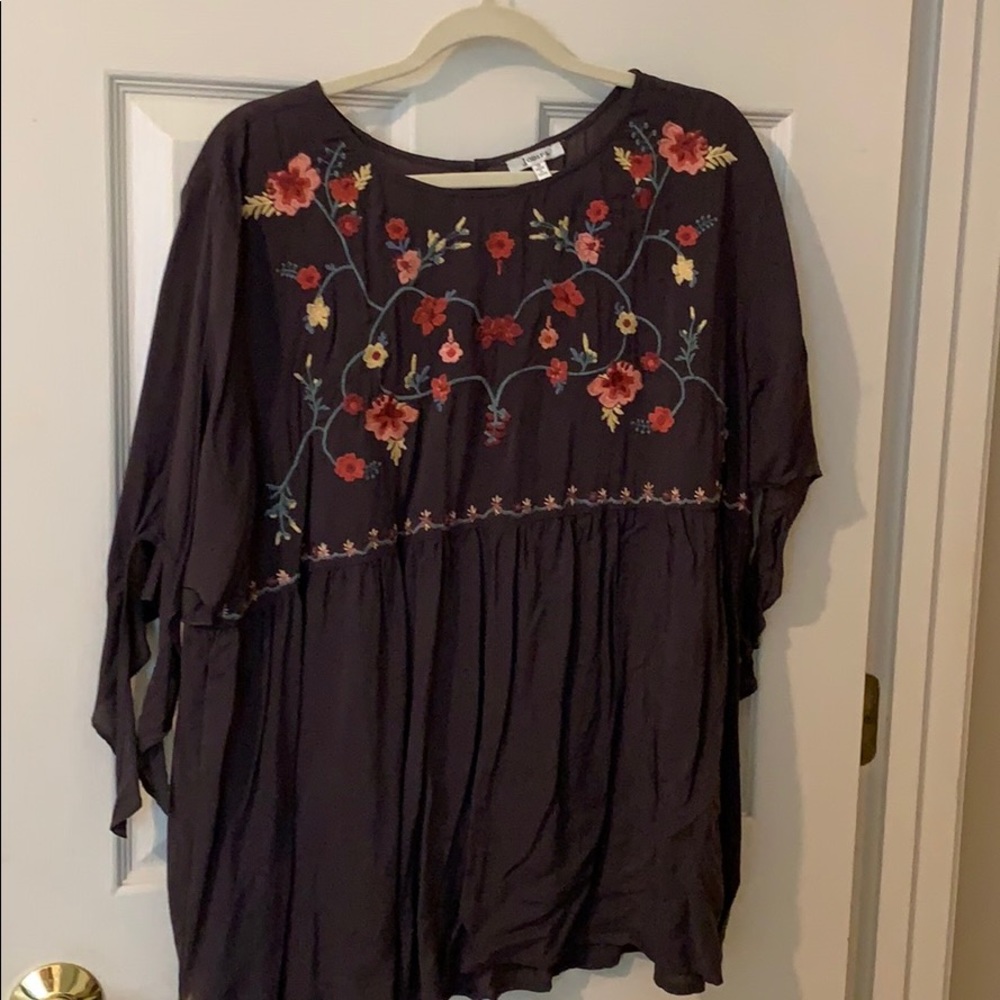 Baby Doll Tie-Sleeve Blouse